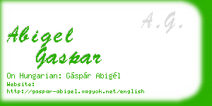 abigel gaspar business card