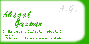 abigel gaspar business card